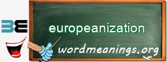 WordMeaning blackboard for europeanization